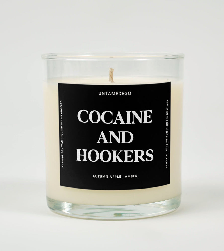Cocaine And Hookers Glass Candle (Online Order Only)