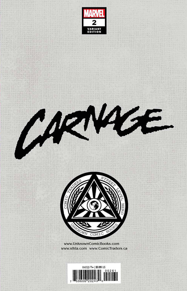 Carnage 2 Unknown Comics Marco Turini Exclusive Virgin Var (04/20/2022) (Online Order Only)