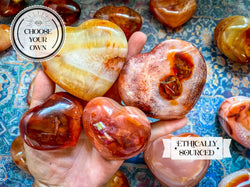 Ethically Sourced Carnelian Hearts for PROSPERITY (ONLINE ORDER ONLY)