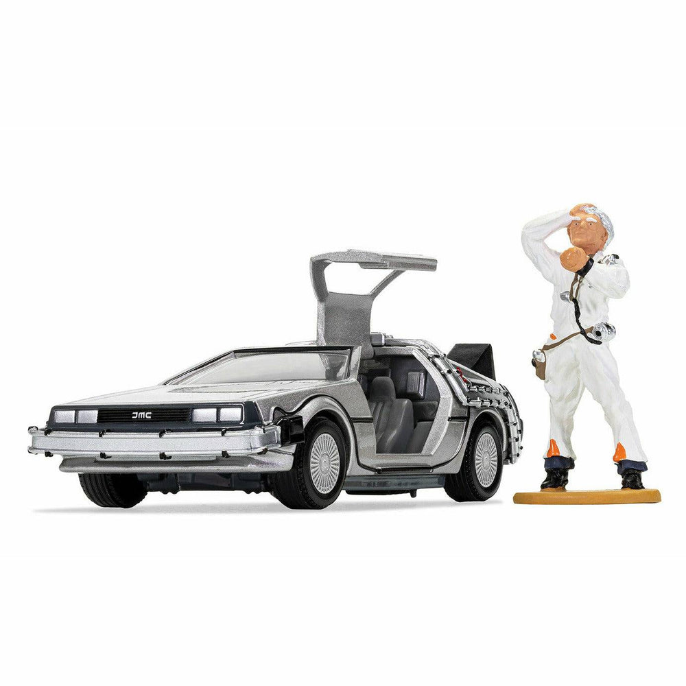 Corgi Back to the Future die-cast 1:36 scale DeLorean with Doc Brown figure (ONLINE ORDER ONLY)