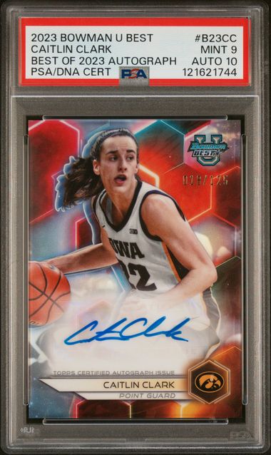 Graded 2023 Bowman U Best Caitlin Clark #B23CC /125 Best of 2023 Autograph Rookie RC Basketball Card PSA 10 Auto (ONLINE ORDER ONLY)