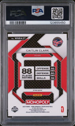 Graded 2024 Panini Prizm Monopoly WNBA Caitlin Clark #27 Silver Prizm Rookie RC Basketball Card PSA 10 Gem Mint (ONLINE ORDER ONLY)