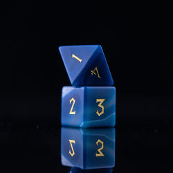Blue Agate Stone Dice Set (ONLINE ORDER ONLY)
