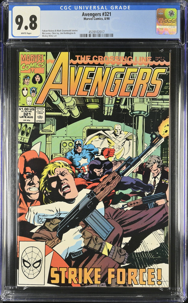 Avengers #321 (8/90) Graded CGC 9.8 (Online Order Only)
