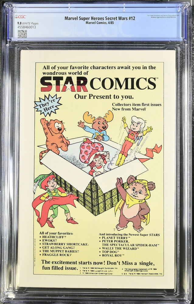 Marvel Super Heroes Secret Wars #12 (4/85) Graded CGC 9.8 (Online Order Only)