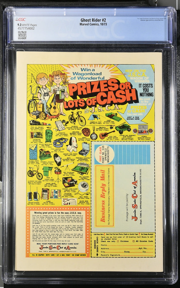 Ghost Rider #2 (10/73) Graded CGC 9.2 (Online Order Only)