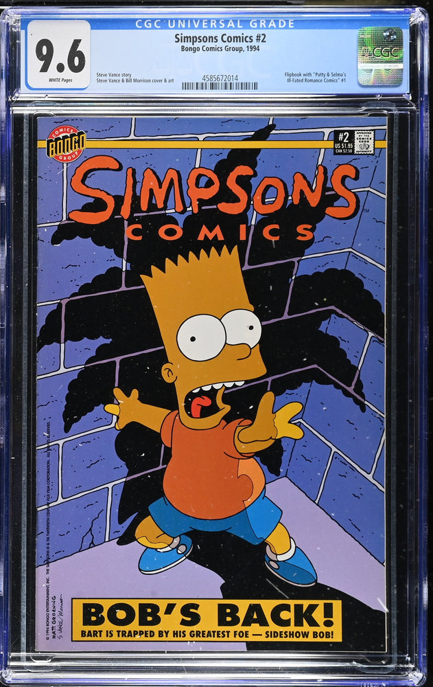 Simpsons Comics #2 (1994) Graded CGC 9.6 (Online Order Only)