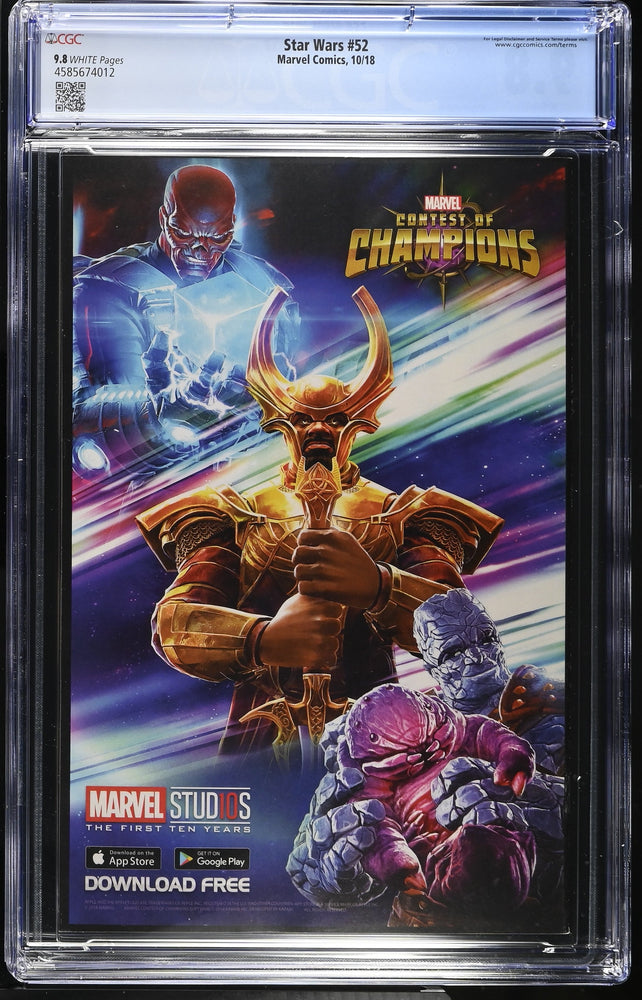 Star Wars #52 (10/18) Graded CGC 9.8 (Online Order Only)