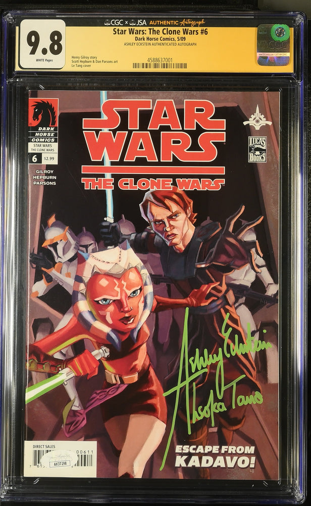 Star Wars: The Clone Wars #6 Signed by Ashley Eckstein Graded CGC 9.8 (Online Order Only)