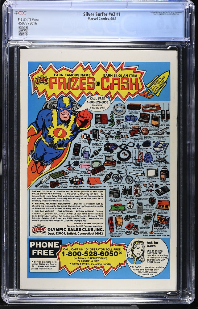 Silver Surfer #v2 #1 (6/82) Graded CGC 9.6 (Online Order Only)