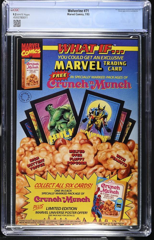 Wolverine #71 (7/93) Graded CGC 9.2 (Online Order Only)