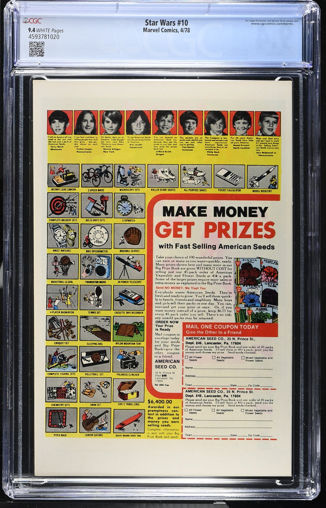 Star Wars #10 (4/78) Graded CGC 9.4 (Online Order Only)