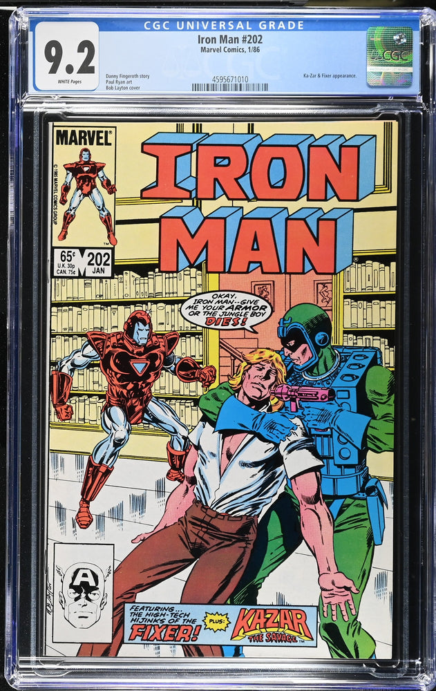 Iron Man #202 (1/86) Graded CGC 9.2 (Online Order Only)