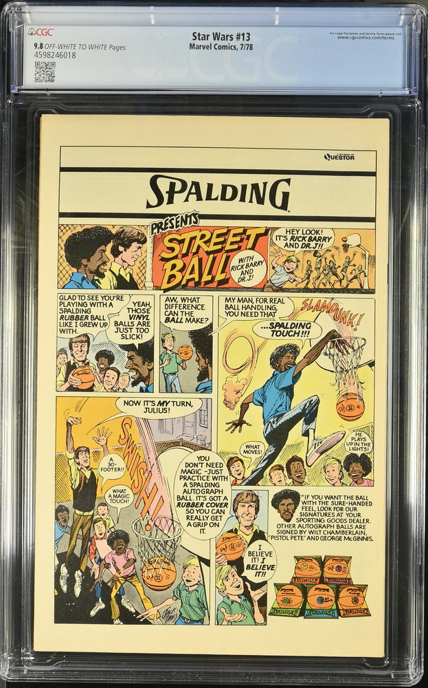Star Wars #13 (7/78) Graded CGC 9.8 (Online Order Only)