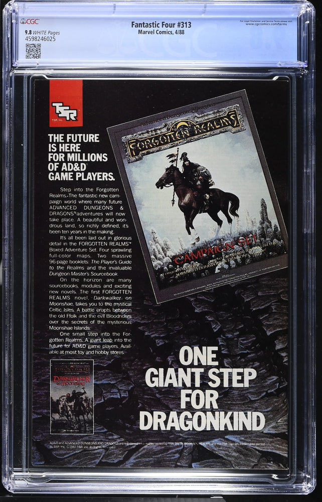 Fantastic Four #313 (4/88) Graded CGC 9.8 (Online Order Only)