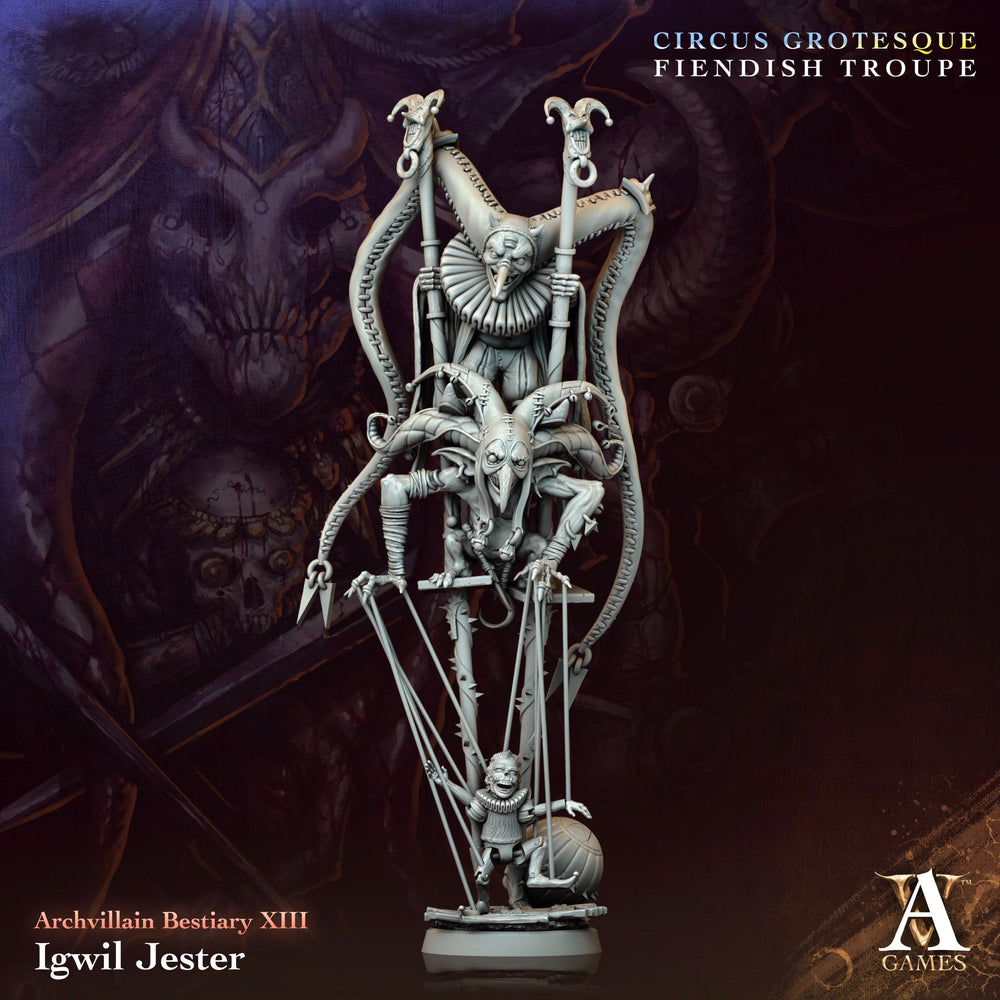 3D Printed Archvillain Games Igwil Jester Archvillain Bestiary Vol XIII 28 32mm D&D (Online Only)