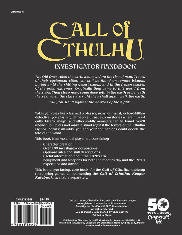 Call of Cthulhu: Chaosium's 50th Anniversary Slipcase Set (ONLINE ORDER ONLY)