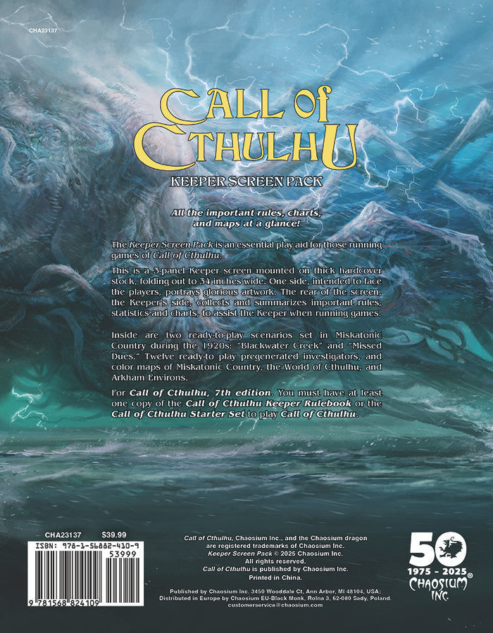 Call of Cthulhu: Chaosium's 50th Anniversary Slipcase Set (ONLINE ORDER ONLY)
