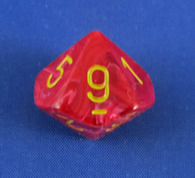 CHXLE870RYE1 Vortex Red d10 Die (ONLINE ORDER ONLY)