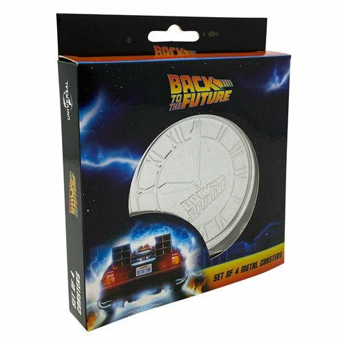 Back to the Future Set of 4 Metal Coasters (ONLINE ORDER ONLY)