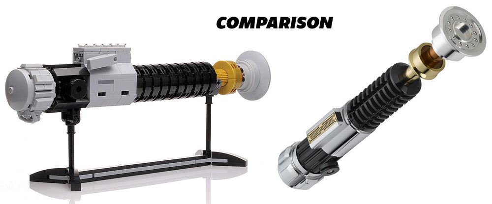 Custom LEGO Obi-Wan Kenobi Lightsaber w/ Stand (Online Order Only)
