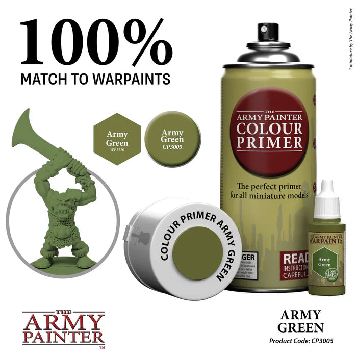 Army Painter Colour Primer: Army Green (ONLINE ORDER ONLY)
