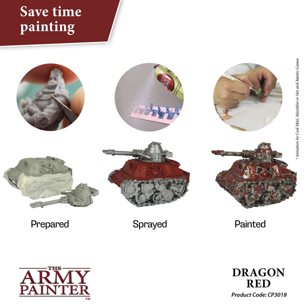 Army Painter Colour Primer: Dragon Red (ONLINE ORDER ONLY)