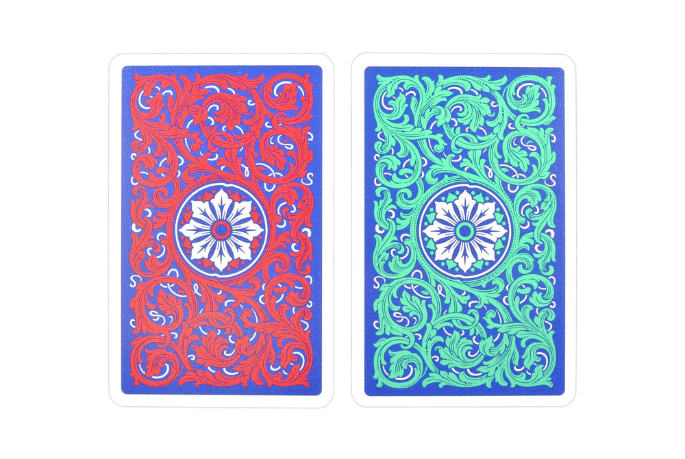 COPAG Playing Cards: Double Deck Set - Neoteric - Red/Green - Bridge Size - Jumbo Index (2) (ONLINE ORDER ONLY)