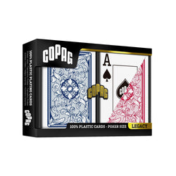 COPAG Playing Cards: Double Deck Set - Legacy - Red/Blue - Poker Size - Jumbo Index (2) (ONLINE ORDER ONLY)