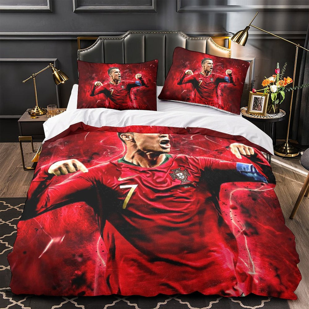 CR7 Cristiano Ronaldo Bedding Set Pattern Quilt Duvet Cover (Online Order Only)