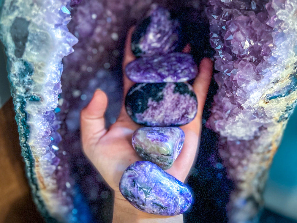 Polished Charoite 51-100 Grams (ONLINE ORDER ONLY)