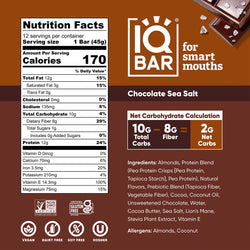 Chocolate Sea Salt (12 Bars) (ONLINE ORDER ONLY)