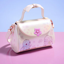 Loungefly Disney Stitch & Angel Cherry Blossom Bow Handle Crossbody Bag (Online Order Only)