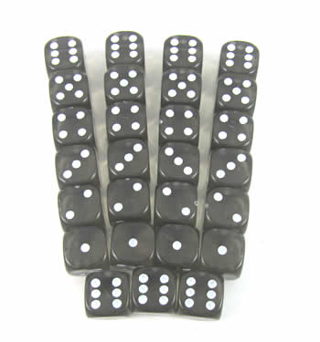 CYC07706 Black Translucent 12mm D6s (27) Crystal Caste (ONLINE ORDER ONLY)