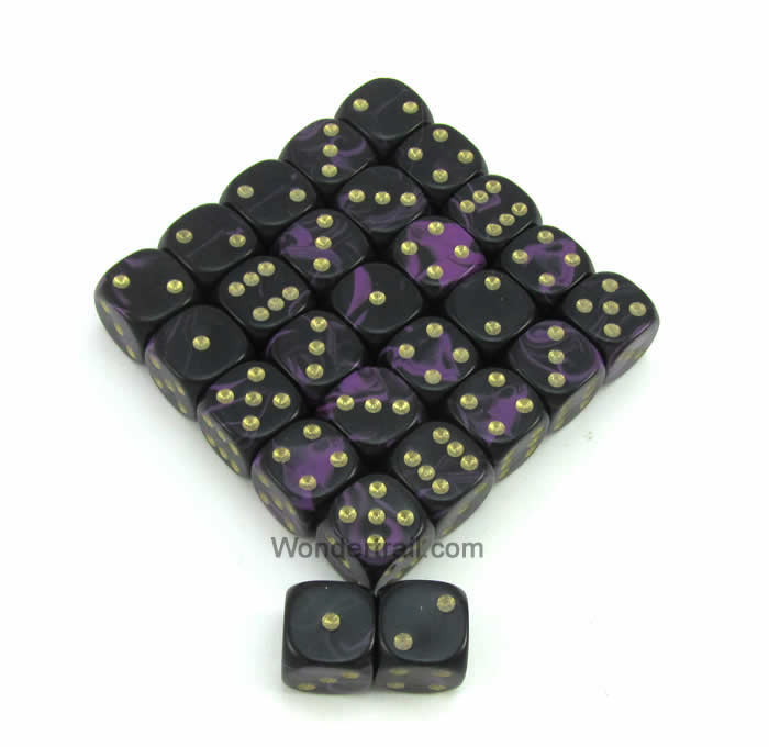 CYC07794 Purple Oblivion 12mm D6s (27) by Crystal Caste (ONLINE ORDER ONLY)