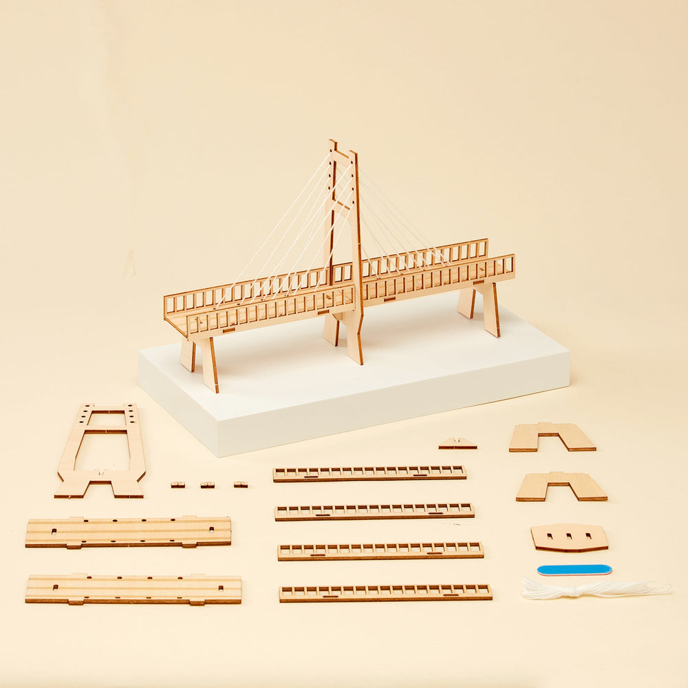 Cable-Stayed Bridge DIY Kit, Educational STEM Toy (ONLINE ORDER ONLY)