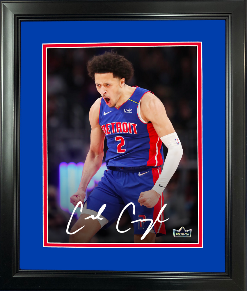 Framed Cade Cunningham Facsimile Laser Engraved Signature Auto 11"x14" Basketball Photo HOFSM Holo (ONLINE ORDER ONLY)