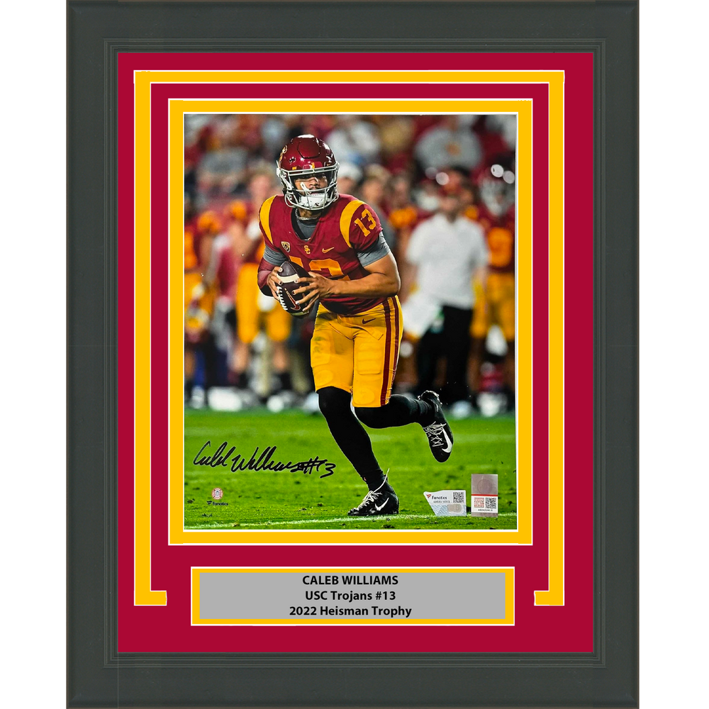 Framed Autographed/Signed Caleb Williams USC Trojans 8x10 College Football Photo Fanatics COA (ONLINE ORDER ONLY)