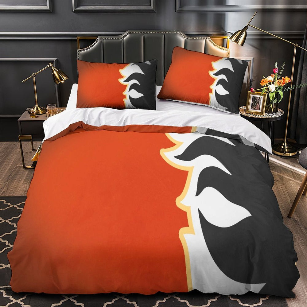 Calgary Flames Bedding Set Quilt Duvet Cover Without Filler (Online Order Only)