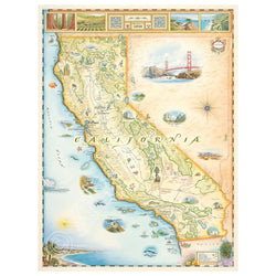 California 1000 Piece Jigsaw Puzzle Xplorer Maps (ONLINE ORDER ONLY)