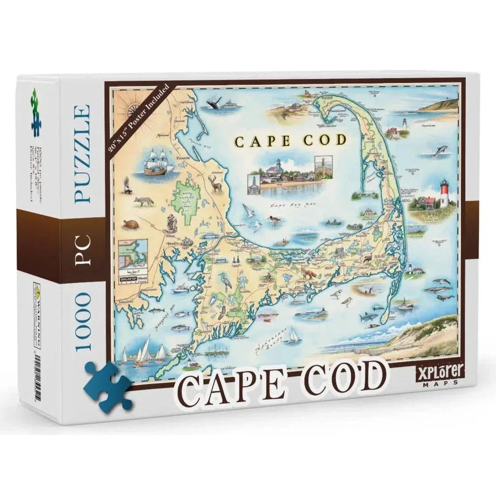 Cape Cod 1000 Piece Jigsaw Puzzle Xplorer Maps (ONLINE ORDER ONLY)