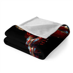 Captain America Iron Man Blanket Flannel Throw Room Decoration (Online Order Only)
