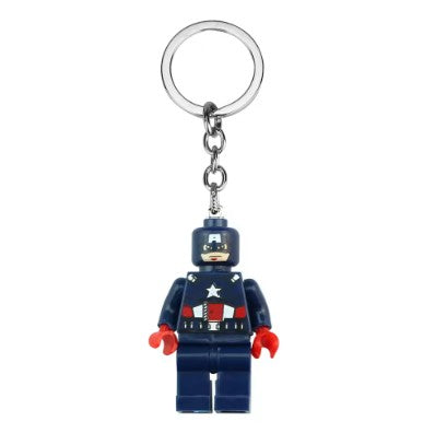 Captain America Custom Keychain - Custom Brick Compatible Minifigure (ONLINE ORDER ONLY)