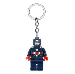 Captain America Custom Keychain - Custom Brick Compatible Minifigure (ONLINE ORDER ONLY)