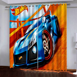 Car Model Hot Wheels Pattern Curtains Blackout Window Drapes (Online Order Only)