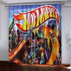 Car Model Hot Wheels Curtains Blackout Window Drapes (Online Order Only)
