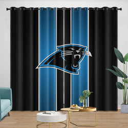 Carolina Panthers Curtains Blackout Window Drapes Room Decoration (Online Order Only)