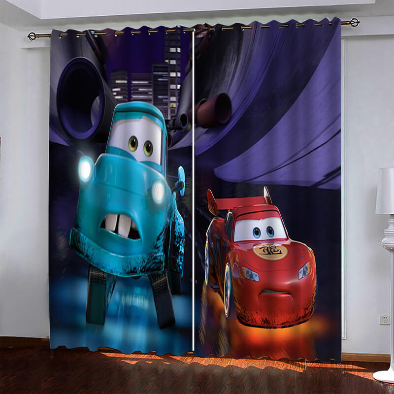 Cars Pattern Curtains Pattern Blackout Window Drapes (Online Order Only)