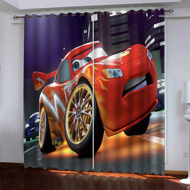 Cars Pattern Curtains Pattern Blackout Window Drapes (Online Order Only)