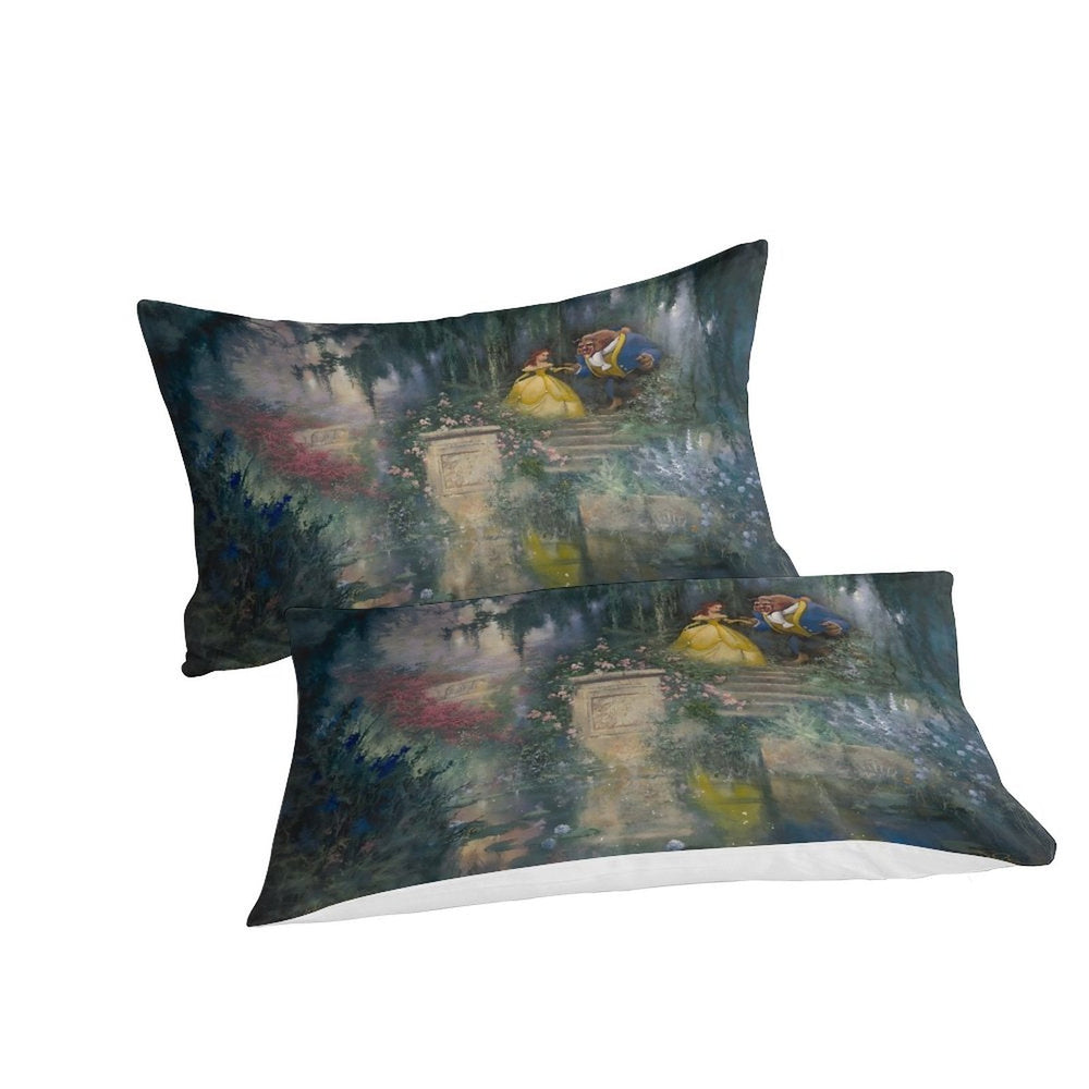 Cartoon Beauty and the Beast Bedding Set Quilt Duvet Cover Without Filler (Online Order Only)